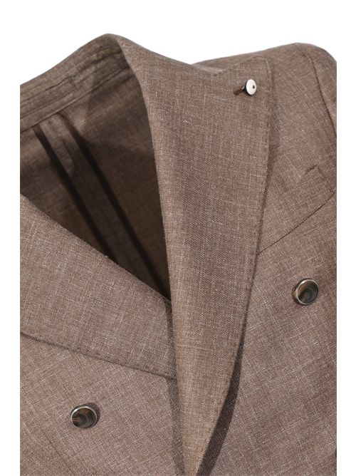 Giacca doppiopetto in misto lana, seta e lino L.B.M. 1911 | 62265 26863